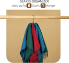 ZEDODIER Belt Hanger, Rotatable Belt Rack Closet Accessories Organizer, Maximum 24 Storage Capacity, Hanging Holder Storage Hook for Belt, Bra, Tank Top, Tie, Scarf, Purse, Black