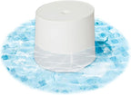 Floating Luxuries in Pool Kai Side Table with Umbrella Hole, White Umbrella Stand Table for Pool Shelf, Up to 15 Inches of Water, Holds Umbrella 1.5 Inches Diameter