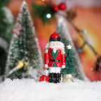NINIPAPA Christmas Village Accessories Santa's Villages Sets for Christmas Decoration, Christmas Mini Town Decor with Nutcracker Ornament