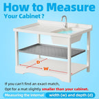 Silicone Under Sink Mat 28" x 19", kitchen Essentials and Gadgets, Shelf liner and Cabinet Protector, Home Organizers and Storage, Waterproof Bathroom Tray