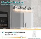 4-Light Bathroom Light Fixtures, Brushed Nickel Vanity Lights for Bathroom, Kitchen, Living Room, Modern Bathroom Vanity Lights with Clear Glass Shades