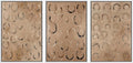 MUDECOR Framed Wall Art Print Set Western Decor Horseshoes Pattern Rustic Neutral Illustrations Modern Art Boho Decorative Colorful Chic for Living Room, Bedroom, Office - 24"x36"x3 WHITE