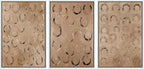 MUDECOR Framed Wall Art Print Set Western Decor Horseshoes Pattern Rustic Neutral Illustrations Modern Art Boho Decorative Colorful Chic for Living Room, Bedroom, Office - 24"x36"x3 WHITE