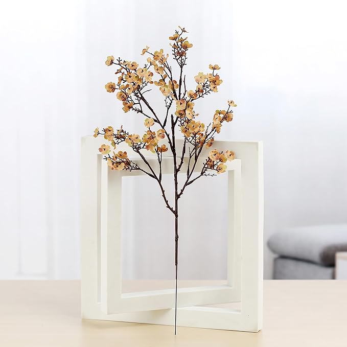 JAKY-Global Babys Breath Silk Artificial Flowers Bulk 20pcs for Fall Decor Fake Flower Bouquet Bulk for Home Kitchen Indoor Bouquet Floral Arrangement Table Centerpieces Party Decor(Khaki)