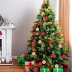 DomeStar 24PCS Christmas Decorative Balls for Bowl Centerpiece, 2 Inch Rattan Balls Bowl Fillers Decor, Wicker Twig Orbs Spheres, Home Vase Table Xmas Tree Hanging Decor(Red and Green)