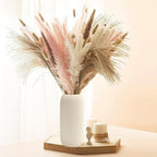 Ceramic Vase for Flowers – Modern Small Ribbed Textured Flower Vase for Home Decor, Pampas Grass, Decorative, Farmhouse, Coffee Table, Kitchen Centerpieces, Bookshelf and Home Living (XL White)