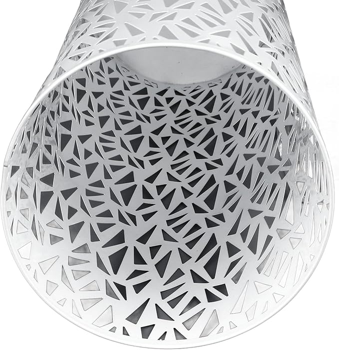 Umbrella Stand Umbrella Holder for Entryway,Umbrella Stand Rack,Metal Hollowed Freestanding Round Umbrella Holder Organizer Bin,Umbrella Rack Organizer Freestanding for Home Hotel Office(Medium-White)