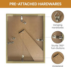 6x10 Aluminum Metal Picture Frame,Tempered Glass Gold Photo Frame 6x10 for Family Photo,Posters,Art,Document to Wall Mount Horizontally or Vertically