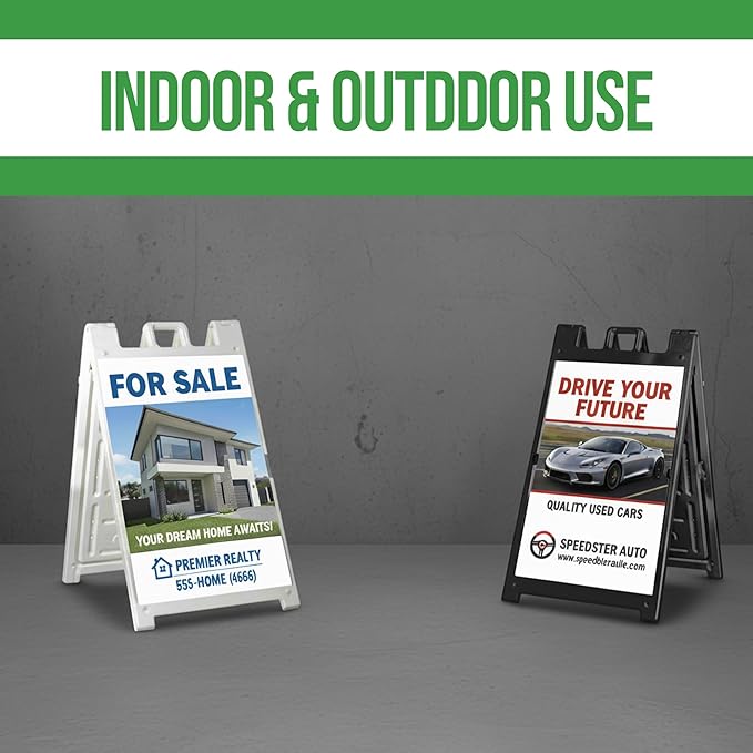 Custom A-Frame Sign Inserts by BCB Print - Durable & Weather-Resistant Plastic Panels | Custom Print Inserts for Sidewalk Boards, Restaurants, Retail & Event Signage | 24"x36"