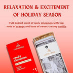 Christmas Candy Cinnamon Incense Stick - (80 Sticks) Spicy, Creamy Vanilla and Flavorful Tangerine | Charcoal Free, Made from Upcycled Flowers | Fall Incense Sticks for Holiday Fun