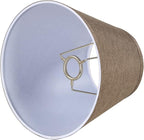 Aspen Creative 56029, Empire Uno Lamp Shade in Wenge Brown Burlap Textured Fabric, 5" Top x 9" Bottom x 7" Slant Height, Slip UNO 33mm