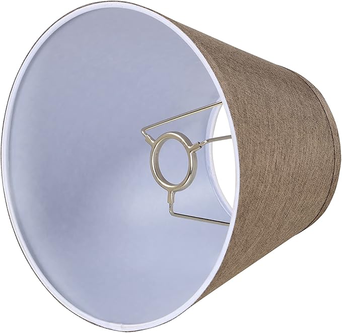 Aspen Creative 56029, Empire Uno Lamp Shade in Wenge Brown Burlap Textured Fabric, 5" Top x 9" Bottom x 7" Slant Height, Slip UNO 33mm