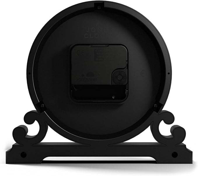 JONES CLOCKS® Saloon Mantel Clock | Traditional Double Scroll Design | Pale Cream | Contemporary Classic Style for Desk, Table, Shelf or Bedside