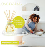 AGRARIA PetiteEssence Flower and Reed Diffuser Set, Hand Crafted Sola Flower Botanical Home Fragrance Diffuser, Scented Oil Reed Diffuser,Flower and Reed Diffuser Gift Set for All Occasions