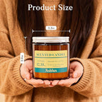 Orange Blossom and Sandalwood Candle,12.35oz Scented Candles with 8% Essential Oils,70 Hour Burn Time Soy Wax Candles for Home Decor,Reading,Jar Candle Gifts for Women and Men