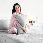 KASENTEX Oversized Queen Quilt Set 102"x106" – Soft Washed 3-Layer Lightweight Bedspread, Minimalist Nordic Design, All-Season Spring & Summer Quilt Set (1 Quilt + 2 Pillow Shams), Gull