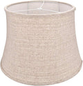 Tootoo Star Brown Large Drum Lamp Shade for Chandeliers Floor Light and Table Lamp,12x16x11" Spider,Fabric Natural Linen Hand Crafted (Brown)
