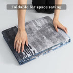 Ciicool 2'6"x10' Washable Runner Rug, Modern Abstract Hallway Rugs Runner, Non-Slip Thin Accent Rug Lightweight Navy Grey Print Distressed Carpet for Laundry Entryway Bedroom Kitchen Indoor