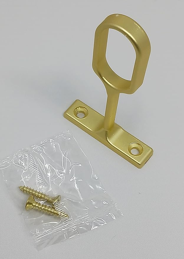 5-Case Pack Matte Brass 96" Oval Wardrobe Closet Tubing Aluminum Rods - 1.5mm Thickness