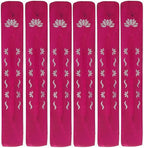 Hosley Set of 6 Wooden Incense Burners, 10 Inches Long in Striking Red - Ideal for Home Decor, Room Decor, Kitchen Decor, for Wedding, Aromatherapy, Zen, Spa, Reiki, Meditation