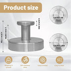 4Pcs New Model No-Drill Suction Cup Hooks for Door Wreaths, Wreath Hangers for Front Door, Suction Cup Hooks for Shower, Removable, Waterproof & Rustproof (Silver)