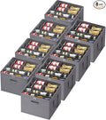 Lifewit Shoe Storage Organizer for Closet, Fabric Large Shoe Box Storage Containers with Clear Cover, Foldable Bins for Boots Heels Sneakers Fits 96-128 Pairs (Each 12-16 Pairs) 8 Pack Gray