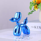 Blue Balloon Dog Decor,Balloon Animal Decor,Shelf Decor Preppy Room Decor,Cute Statue Home Decor, Bedroom Modern Sculpture Desk Decor,Office Gold Decorations Small Figurines