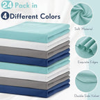 Shimeyao 24 Packs Fleece Throw Blanket Soft Warm Lightweight Fleece Blanket Cozy Throw Bulk for Bed Couch Sofa Home Office Wedding Gifts Suitable for Seasons, 50 x 60 Inches (Cool Color)