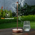 Rechargeable Cordless Table Lamp, 6000mAh LED Battery Operated Desk Lamp Touch 3 Color Stepless Dimming Portable Outdoor Waterproof Table Light for Patio/Restaurant/Dining/Home (Rust)