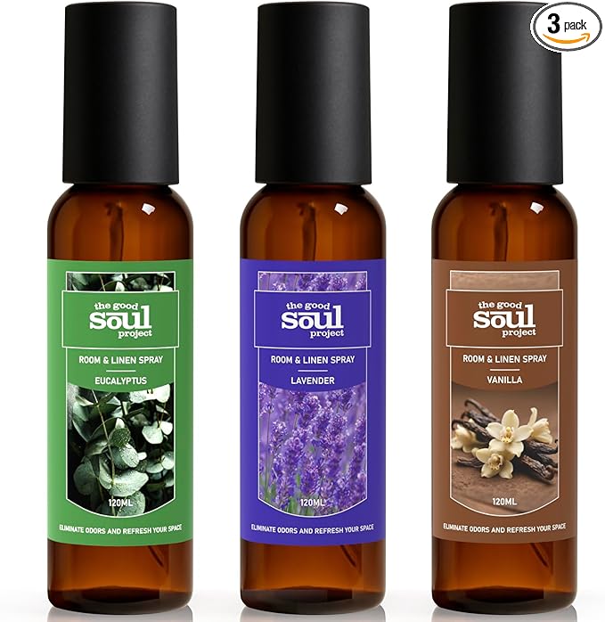 Room Spray, Lavender, Eucalyptus, Vanilla, Long Lasting Room Air Fresheners for Home, Concentrated Room Spray, Home Fragrance Spray, Odor Eliminator, 12.18 fl oz