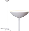 Brightech SkyLite LED Floor lamp, Torchiere Super Bright Floor Lamp for Living Rooms & Offices - 3 Way Dimmable Tall Torch Lamp, High Lumen Standing Pole Lamp for Bedroom Reading - White