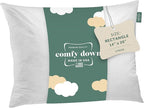 ComfyDown 14x20 Decorative Throw Pillow Insert, Down and Feathers Fill, 100% Cotton Cover 233 Thread Count, Rectangle Pillow Insert - Made in USA (Single) (Set of 2)