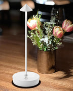 Cordless Table Lamps Rechargeable, 6000mAh Battery Operated LED Desk Lamp Outdoor Waterproof Portable Touch Dimmable Table Night Light for Patio Restaurant Dining Home White