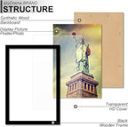 100% Solid Wood Picture Frame Set of 3, 8.5x14 Inch, Light Weight Matte Black Frame for Wall - 3 Pack