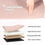 B FSOBEIIALEO Ottoman with Storage for Living Room, Sherpa Folding Storage Ottoman Foot Rest, 30 Inches Collapsible Bedroom Bench Pink