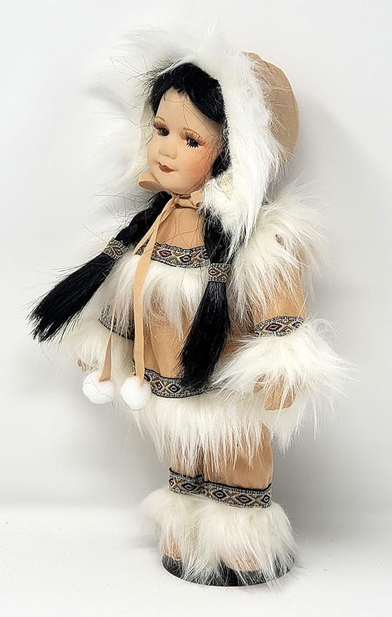 KINNEX COLLECTIONS SINCE 1997 12" Collectible Native American Indian Porcelain Doll - D12689 (Kachikan)