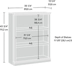 Sauder Miscellaneous Storage 3-Shelf Bookcase/ Book shelf, Salt Oak finish