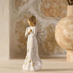 Sympathy Angel Figurines for Loss of Loved Ones Angel Statues Home Decor Serenity Prayer Gifts for Women Resin Sculpted Hand-Painted Figure Bereavement Gift Praying Hands Statue