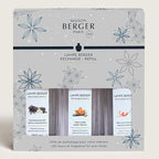 Maison Berger Lampe Fragrance Trio Rosalie - 3×250ml Premium Scented Refills (Amber Tobacco, Exquisite Sparkle, Vanilla Magnificence) for Home Diffuser Use - Crafted in France - Elegant Gift Set