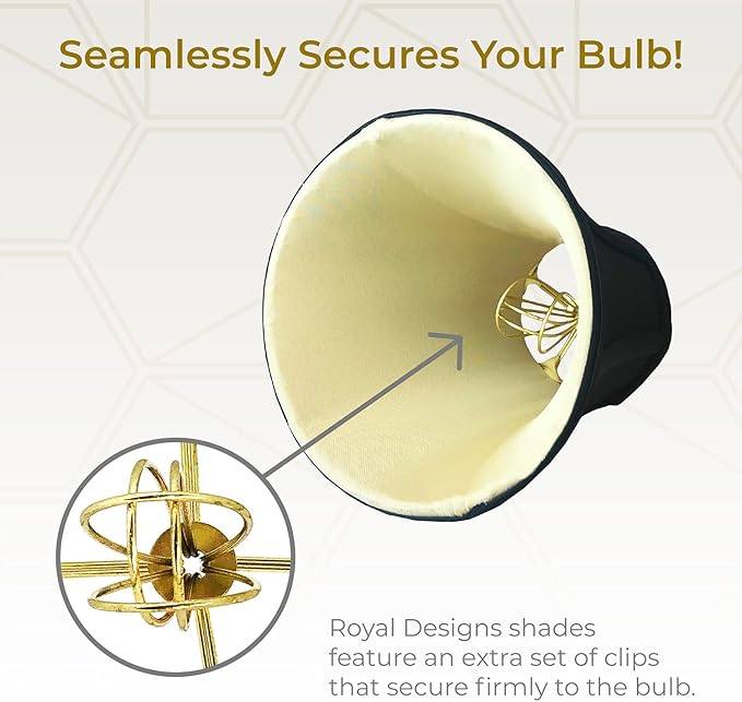Royal Designs, Inc BSO-704FC-6BLK Regal lampshades, Black