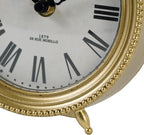 NIKKY HOME Gold Table Clock, Silent Non-Ticking Shelf Desk Top Clock Battery Operated Classic Design, Decorative Home Decor for Living Room, Fireplace Mantel, Desktop, Countertop