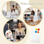 Shimeyao 2 Pcs Magnetic Bulletin Board for Tabletops with 8 Magnets Memo Display Easel Stand for Home Office School Kitchen Table Supplies (White, 10 x 7 Inch, Arched)