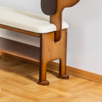 Shoe Bench with Cushion, 2-Tier Dog Entryway Bench Cute, Wood Shoe Rack Bench,31.5 inches
