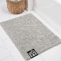 KANGAROO Bathroom Rugs, Chenille Soft Absorbent Bath Rug, Shaggy Shower Mat, Quick Dry Machine Wash Bathmat, Plush Carpet Mats for Tub, Bathtub and Room Home Decor Accessories, 42x24, Light Gray