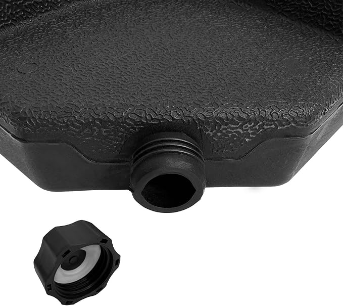 Backyard Expressions 4-Piece Offset Umbrella Base Weight Set – Fill with Water or Sand for Up to 160 lbs Stability – Heavy-Duty Resin Plates with Easy Carry Handles, Fits Most Cantilever Umbrellas