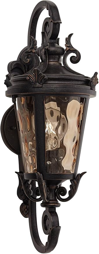John Timberland Casa Marseille European Vintage Outdoor Wall Light Bronze French Vintage Sconce Fixture Decor for Exterior House Porch Patio Outside Deck Garage Yard Front Door Garden Home