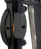 John Timberland Casa Marseille European Outdoor Wall Light Fixture Mediterranean Black Scroll Arm 21 1/2" Clear Hammered Glass for Exterior House Porch Patio Outside Deck Garage Front Door Home