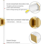 Ralbay Matte Gold 40inch Bathroom Vanity Lights Fixtures Over Mirror 32W Modern LED Modern LED Gold Vanity Light for Bathroom(5500K White Light)