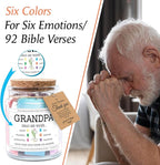 NewEleven Gifts For Grandpa - Christian Present, Grandpa Gifts From Granddaughter, Grandson - Grandpa Birthday Gift For Grandfather, New Granddad, PaPa - Bible Verse Jar