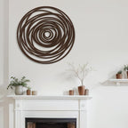 SIGNLEADER Metal Wall Art Decor Abstract Geometric Circles Minimalist Modern Abstract Wall Sculpture Hangings Home Decoration for Living Room, Bedroom, Bathroom, Kitchen, Outdoor - 24" Bronze